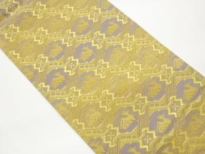 輪奈織金華山有栖川文様織出し全通袋帯